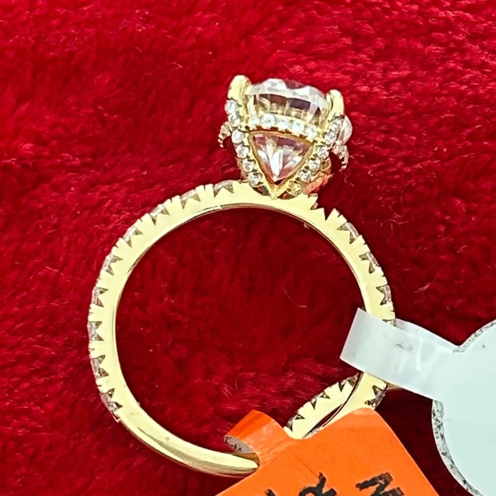 Luxury 7.0 CTW Moissanite Diamond gold wedding bridal Set size 9 - Picture 5 of 8